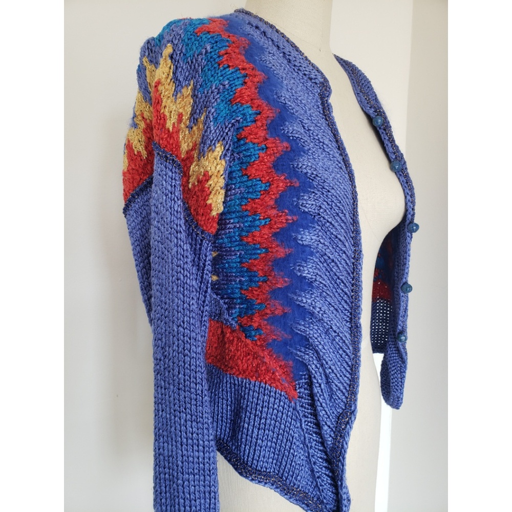 Vintage funky southwestern knit sweater blazer